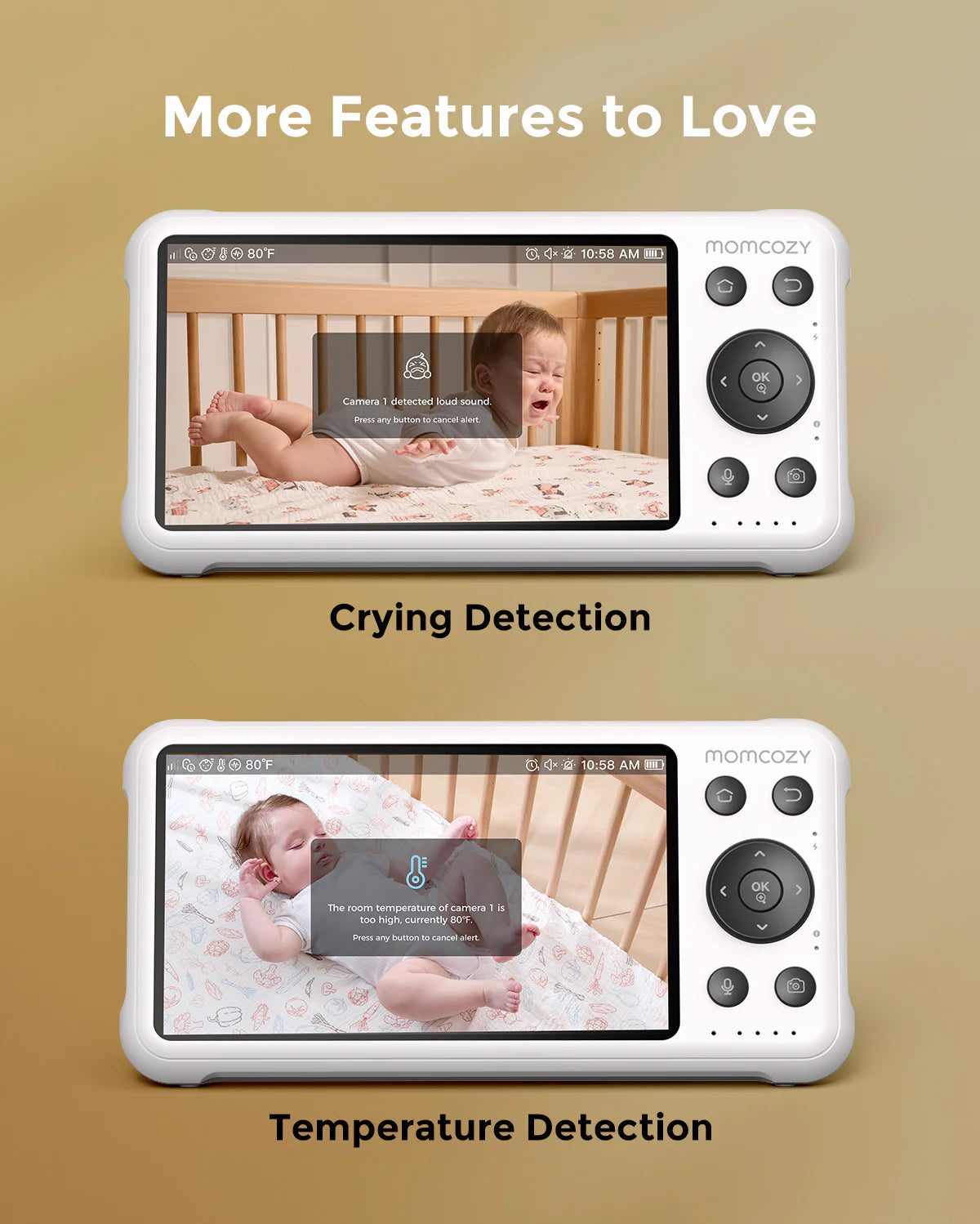 Baby monitor video Momcozy BM04 5 inch Dual Mode