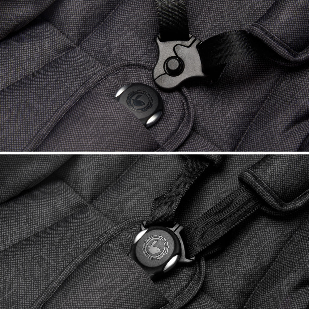 Cărucior sport Avova City Ranger – Dolphin Grey, detaliu cataramă magnetică