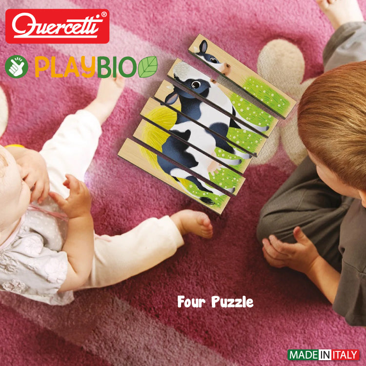 Quercetti Four Puzzle Animale Ferma Bio