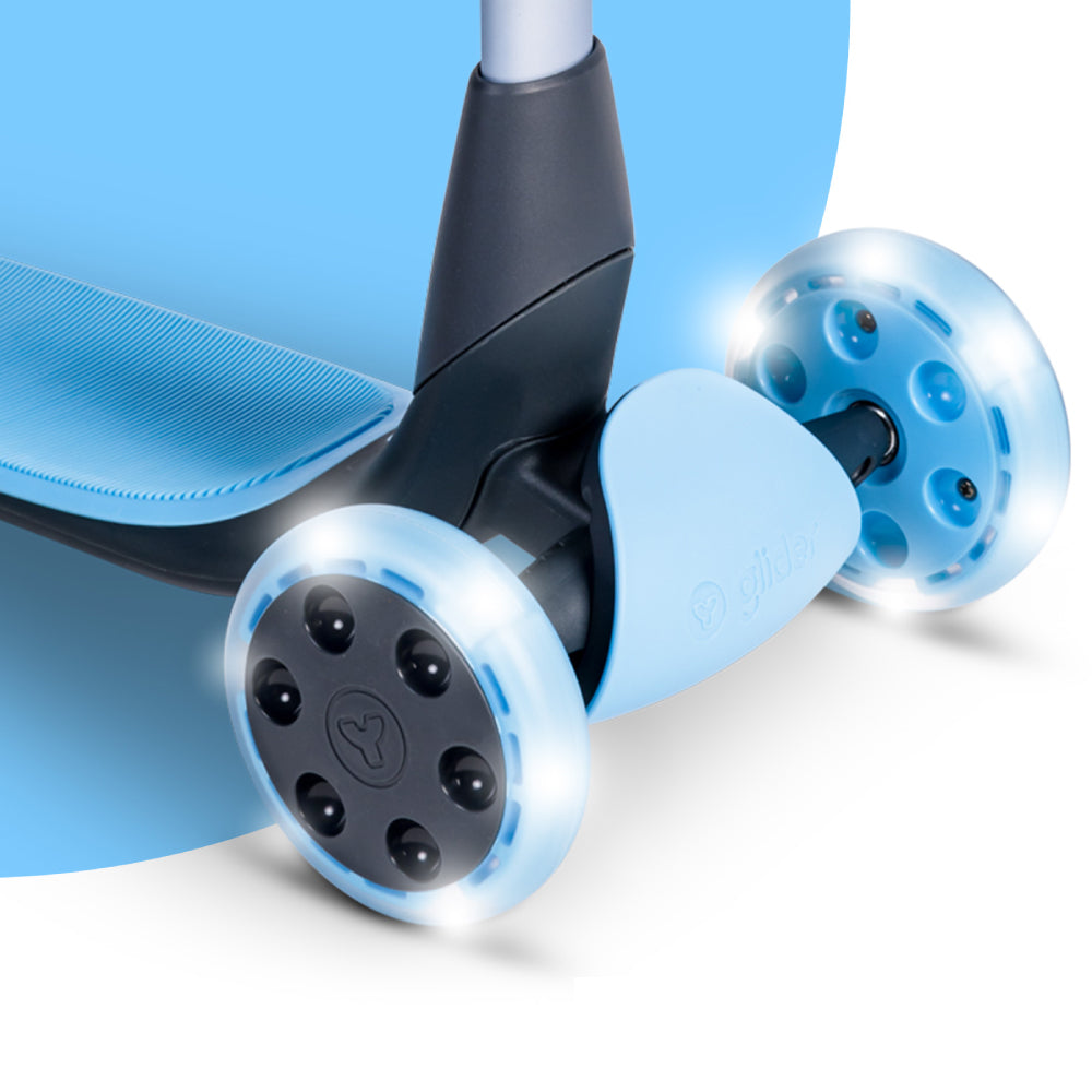 Trotineta cu 3 roti Yvolution Y Glider Nua pliabila cu LED 3-10 ani