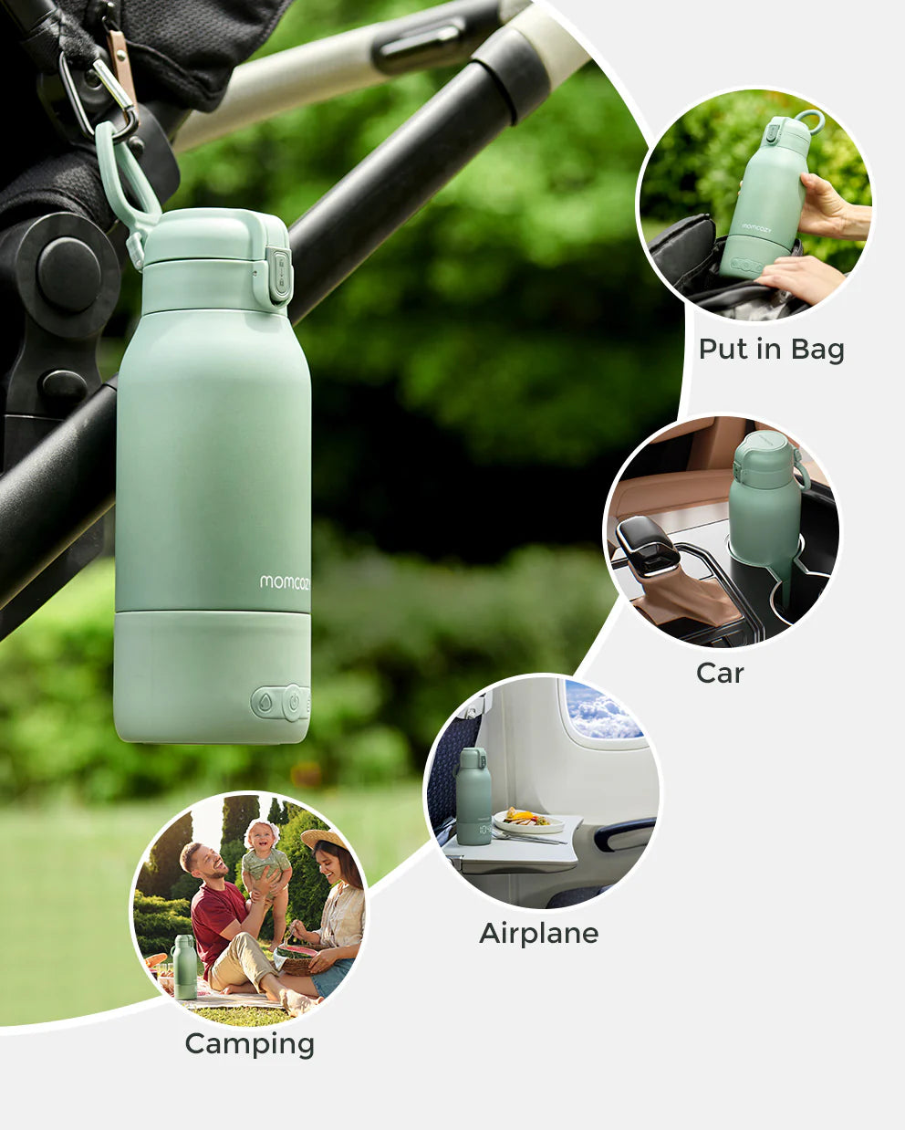 Incalzitor Portabil Lapte Matern si Apa Momcozy 500 ml Incalzire Rapida