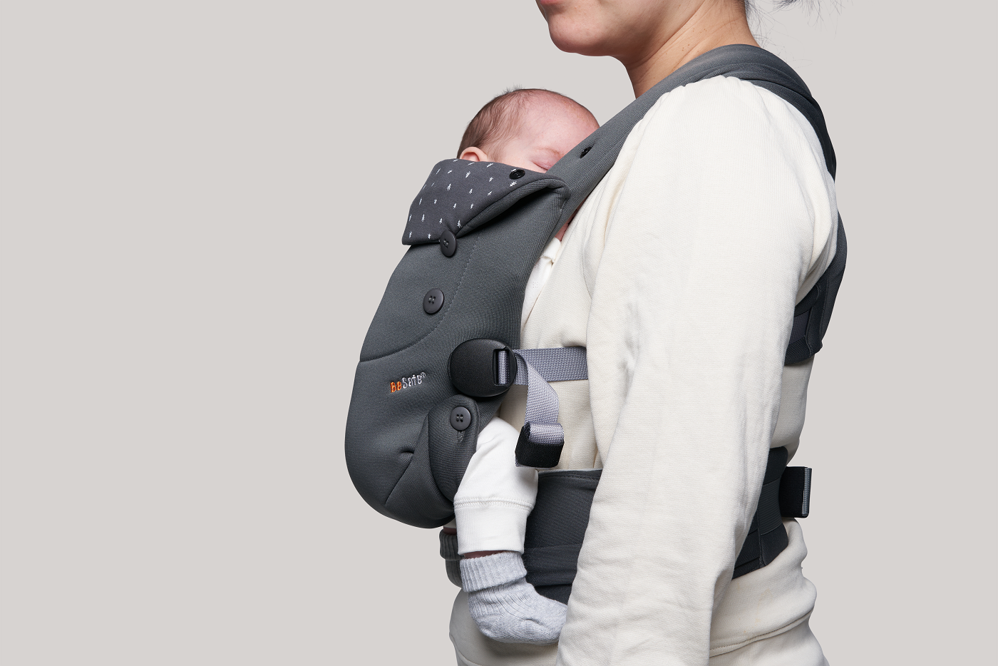 BeSafe Newborn Haven™ - Sistem de Purtare Ergonomic pentru Nou-Născuți Anthracite Forest | 0-12 luni