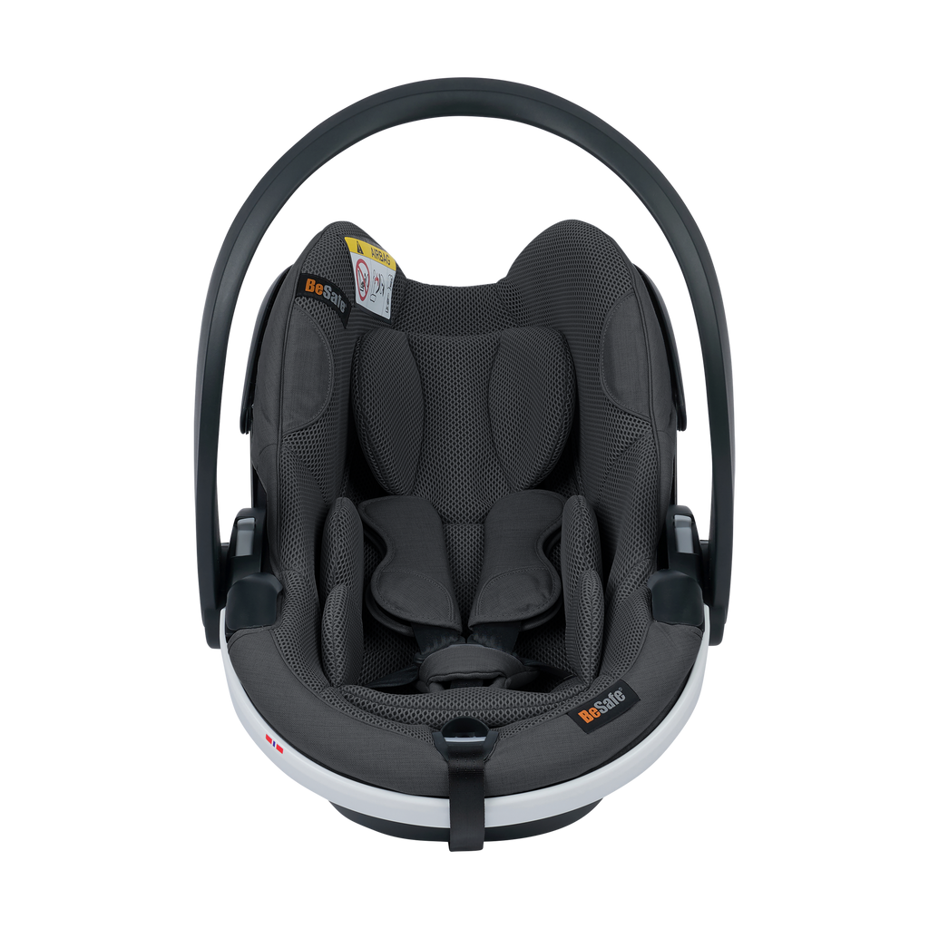 Scoică auto BeSafe iZi Go Modular X2 Gri Anthracite Mesh, vedere din față
