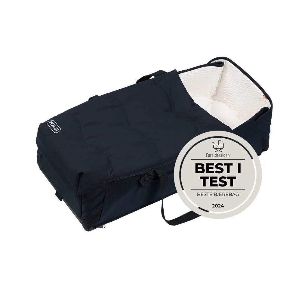Pătuț pentru Transport Voksi® Carry Me Negru | 0-6 luni | Certificat OEKO-TEX