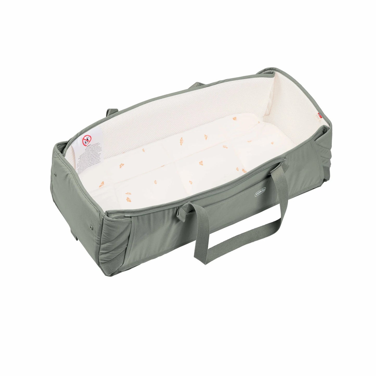 Pătuț pentru Transport Voksi® Carry Me Meadow Green | 0-6 luni | Certificat OEKO-TEX
