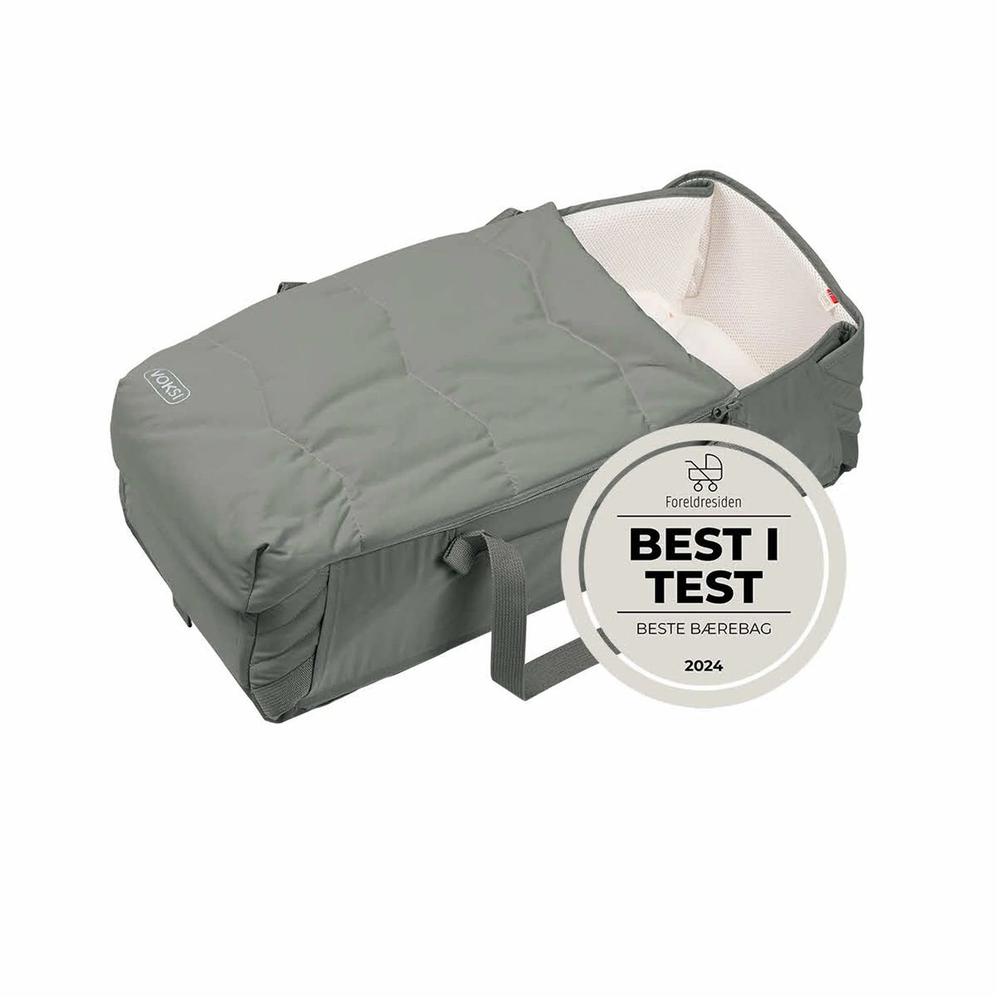 Pătuț pentru Transport Voksi® Carry Me Meadow Green | 0-6 luni | Certificat OEKO-TEX