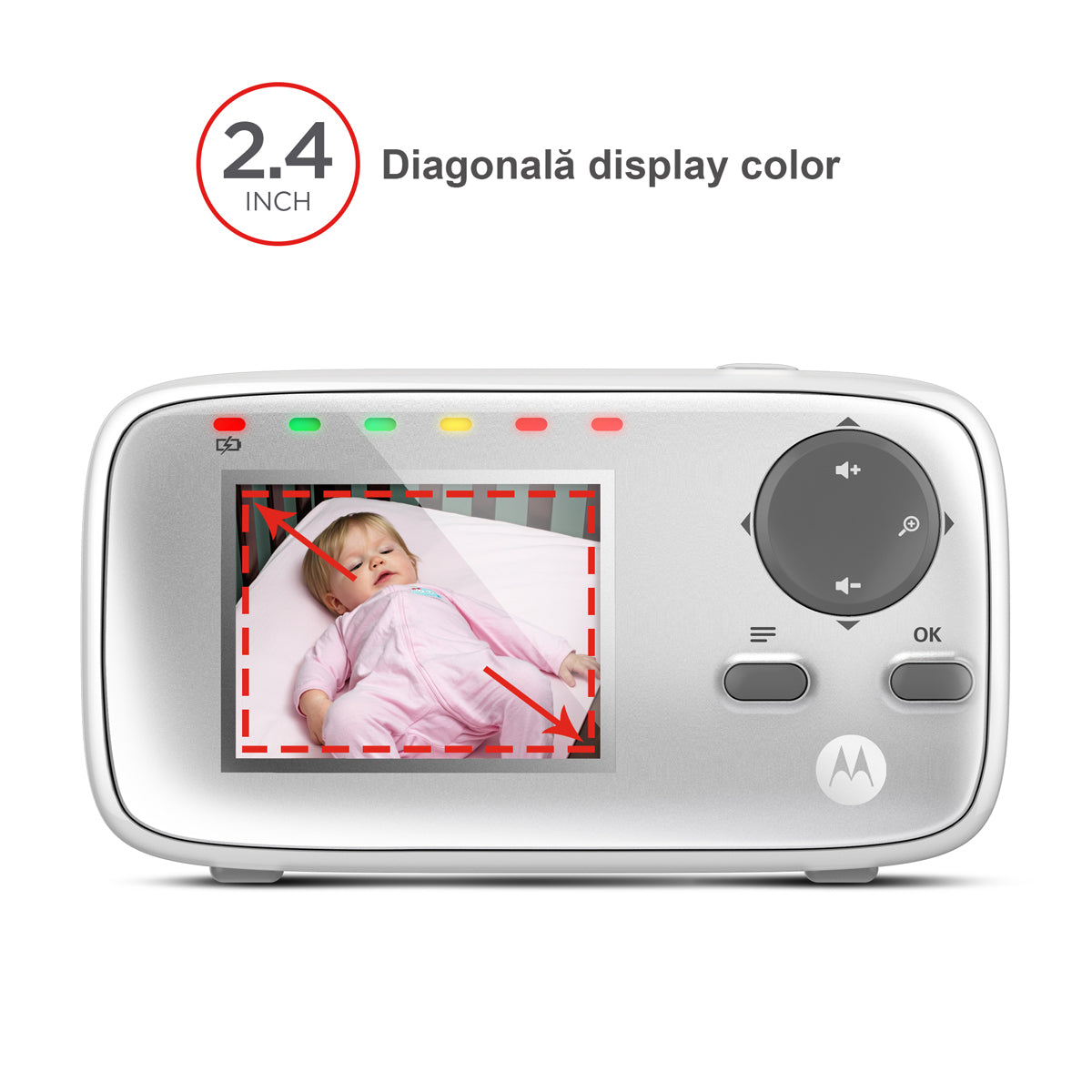 Video monitor digital Motorola MBP482 ecran 2,4 inch raza 300 m
