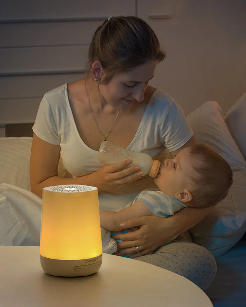 Dispozitiv SMART 2 in 1 Lampa de Veghe si Aparat White Noise Momcozy 34 Sunete WiFi Control App