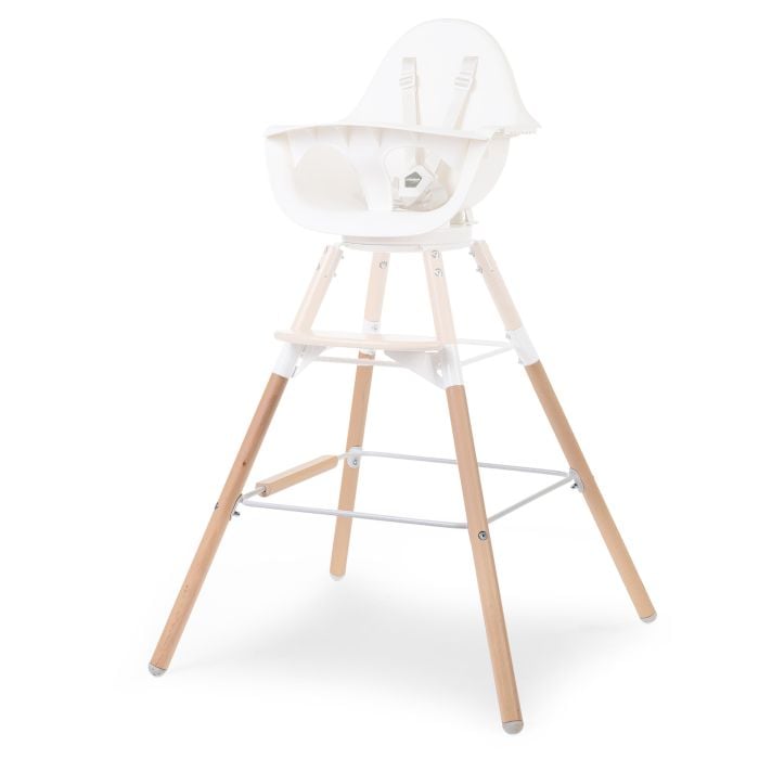 Set picioare cu suport pentru scaun de masa Childhome Evolu Natural Alb