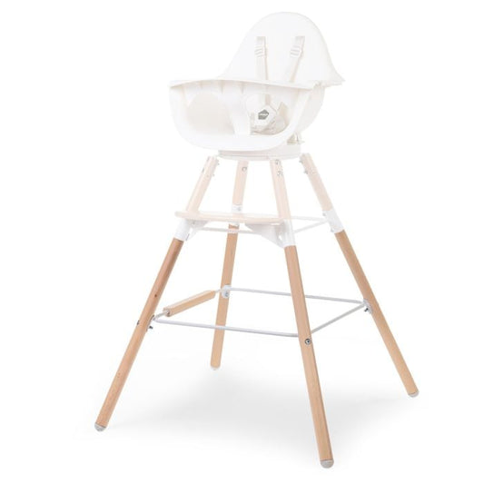 Set picioare cu suport pentru scaun de masa Childhome Evolu Natural Alb