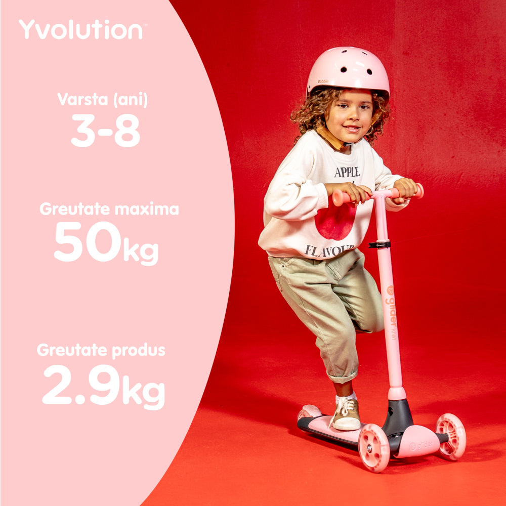 Trotineta cu 3 roti Yvolution Y Glider Kiwi Pink