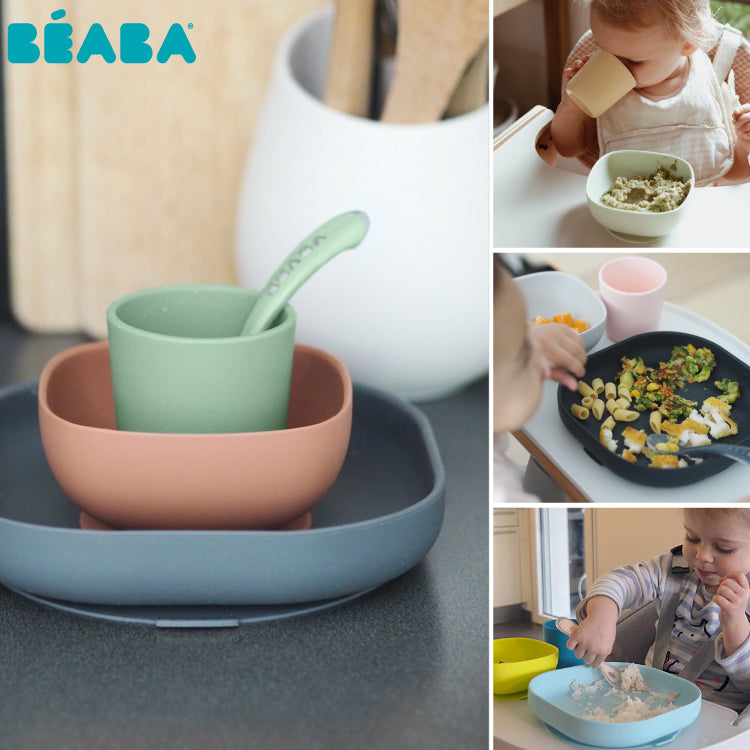 Set diversificare din silicon Beaba 4 piese