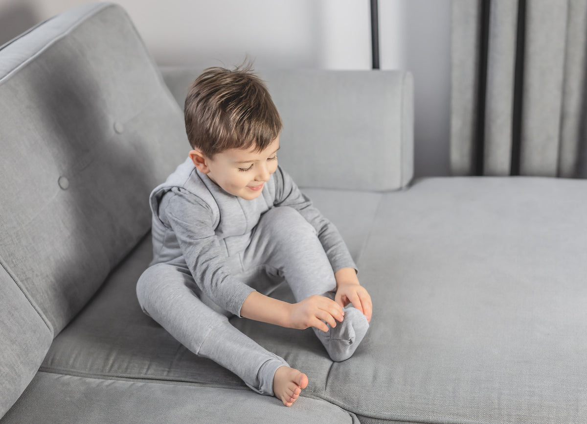 Sac de dormit reversibil cu picioare Sleepee 1-2 ani Gri Melange - detaliu 5