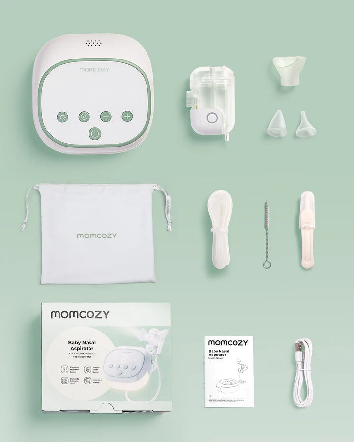 Aspirator Nazal Electric Momcozy BreezyClear Pro 2 in 1 Spray Salin si Aspiratie 75 kPa