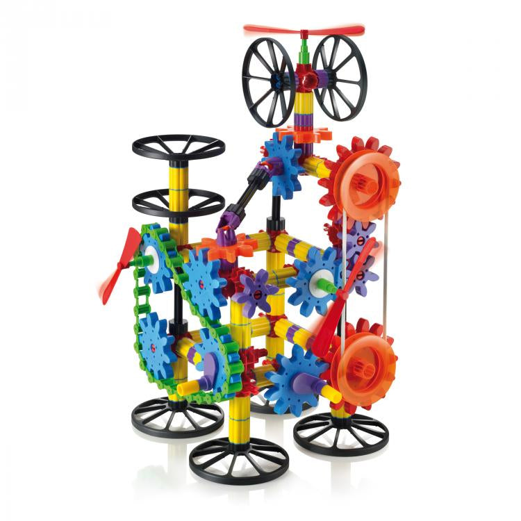 Set constructie Quercetti Georello Tech – construcție înaltă cu roți dințate și manivele