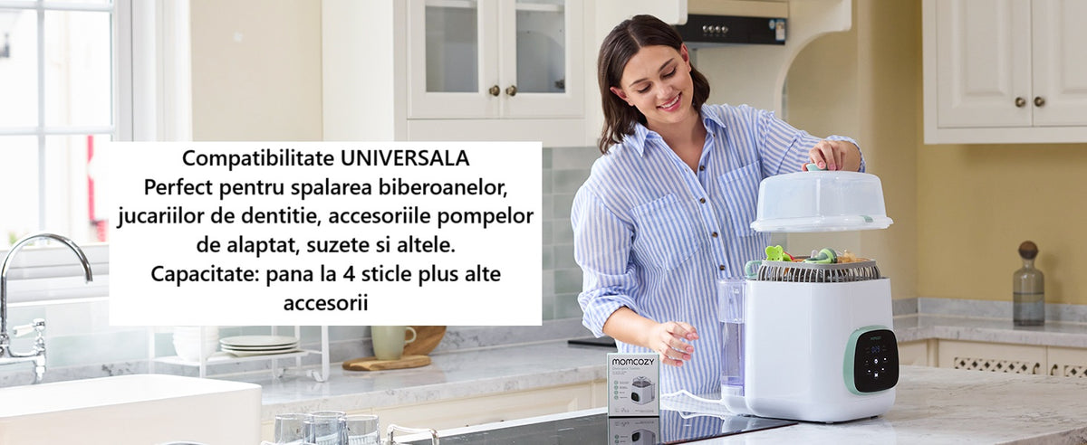 Aparat de spalat si sterilizat biberoane Momcozy KleanPal Pro