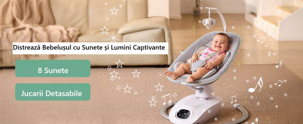 Leagan electric bebe Momcozy CocoSway 3D-Motion