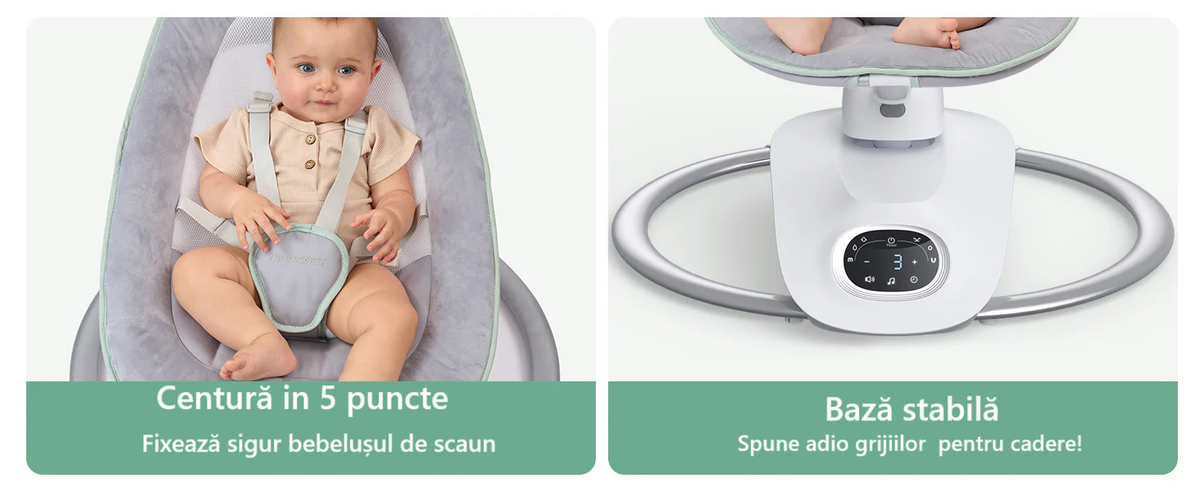 Leagan electric bebe Momcozy CocoSway 3D-Motion