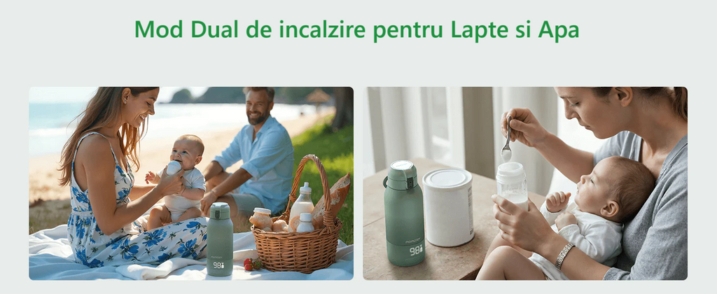 Incalzitor Portabil Lapte Matern si Apa Momcozy 500 ml Incalzire Rapida
