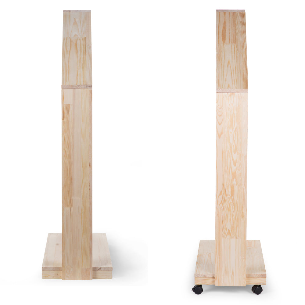 Mobilier decorativ casuta cu roti Childhome 80x135 cm, Lemn Natural