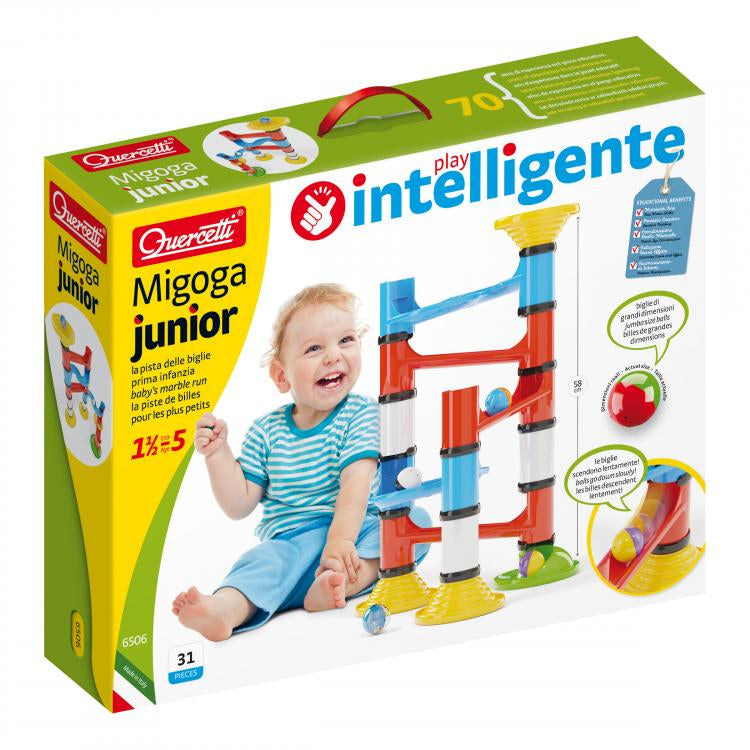 Pista cu bile Quercetti Migoga Junior Marble Run – ambalajul Migoga Junior Marble Run