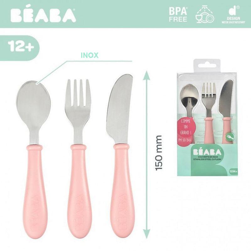 Set 3 tacamuri din inox Beaba