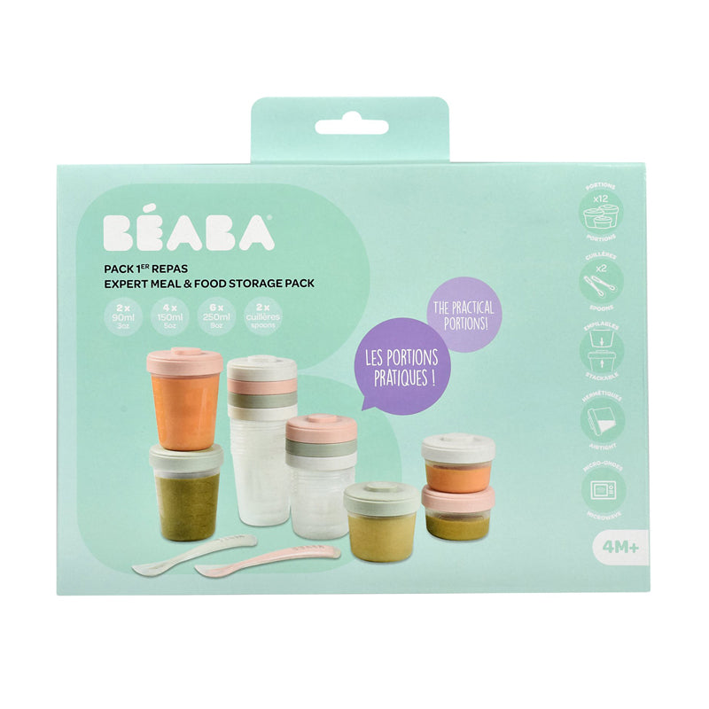 Set 12 recipiente hrana Beaba Eucalyptus 2x90 ml, 4x150 ml, 6x250 ml