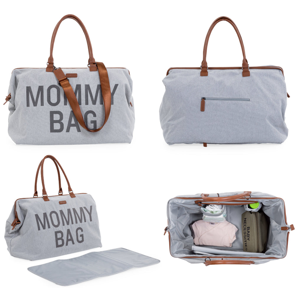 Geanta de infasat Childhome Mommy Bag Panza Oxford Gri
