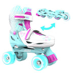 Role 2 in 1 Neon Combo Skates Reglabile 34-37 Teal Pink