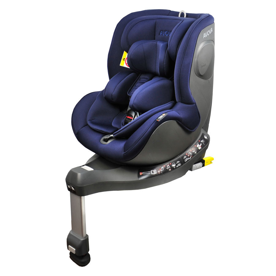 Scaun auto Avova Sperber-Fix i-Size Atlantic Blue – vedere din unghi lateral