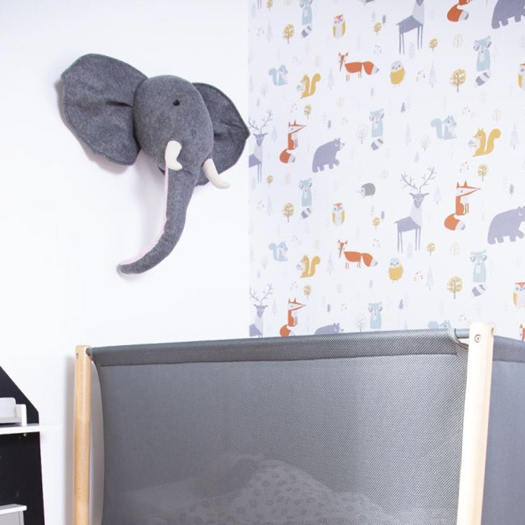 Decoratiune perete Childhome 15x28x36 cm, Elefant