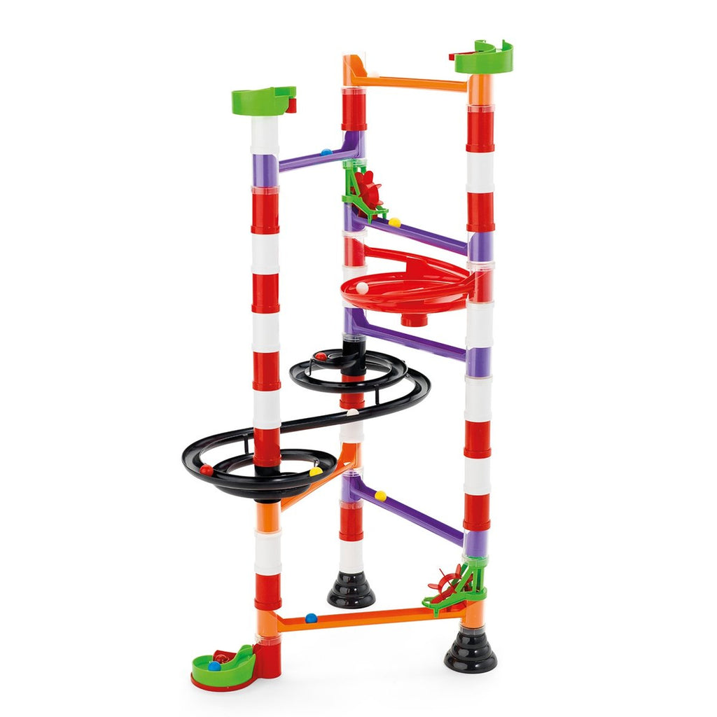 Pista cu bile Quercetti Migoga Marble Run Vortis – construcție înaltă cu rampe și spirală