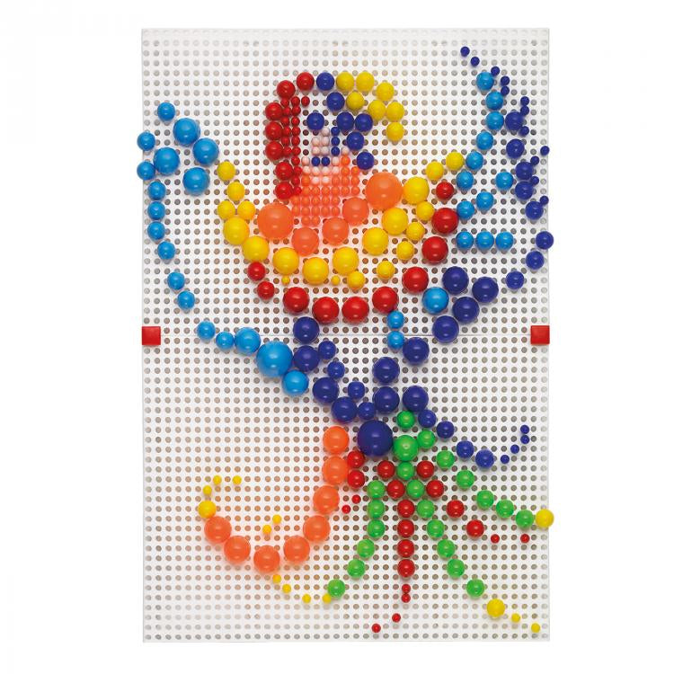 Joc mozaic Quercetti Fantacolor Modular 2 – mozaic cu pasăre și aripi întinse