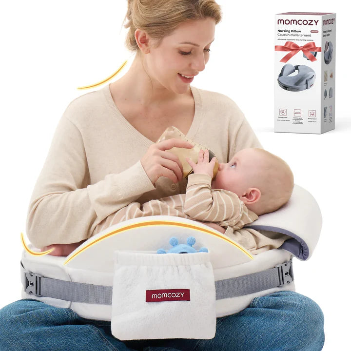 Perna de Alaptat cu Spuma Memorie Momcozy CozyPro - Suport Lombar