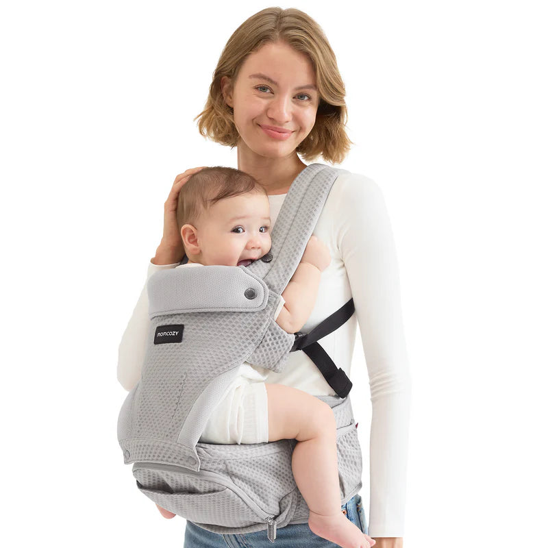 Marsupiu Hip Seat Momcozy Air Mesh, Gri