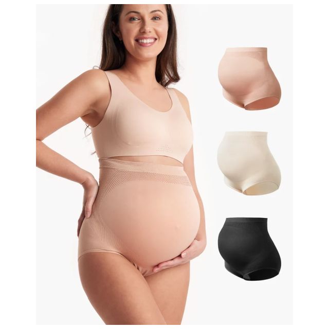 Set 3 chiloti maternitate SoftGravide Momcozy - vedere de ansamblu