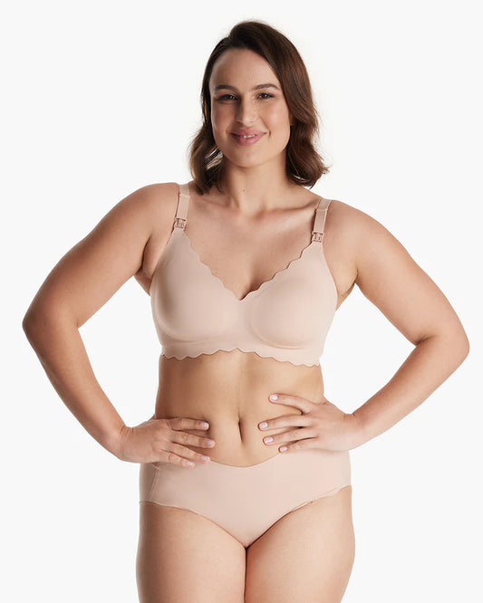 Sutien de Alăptare si Pompare Jelly Strip de maternitate ultra fara sarme si cu sustinere YN46 - Skin Momcozy Marime M