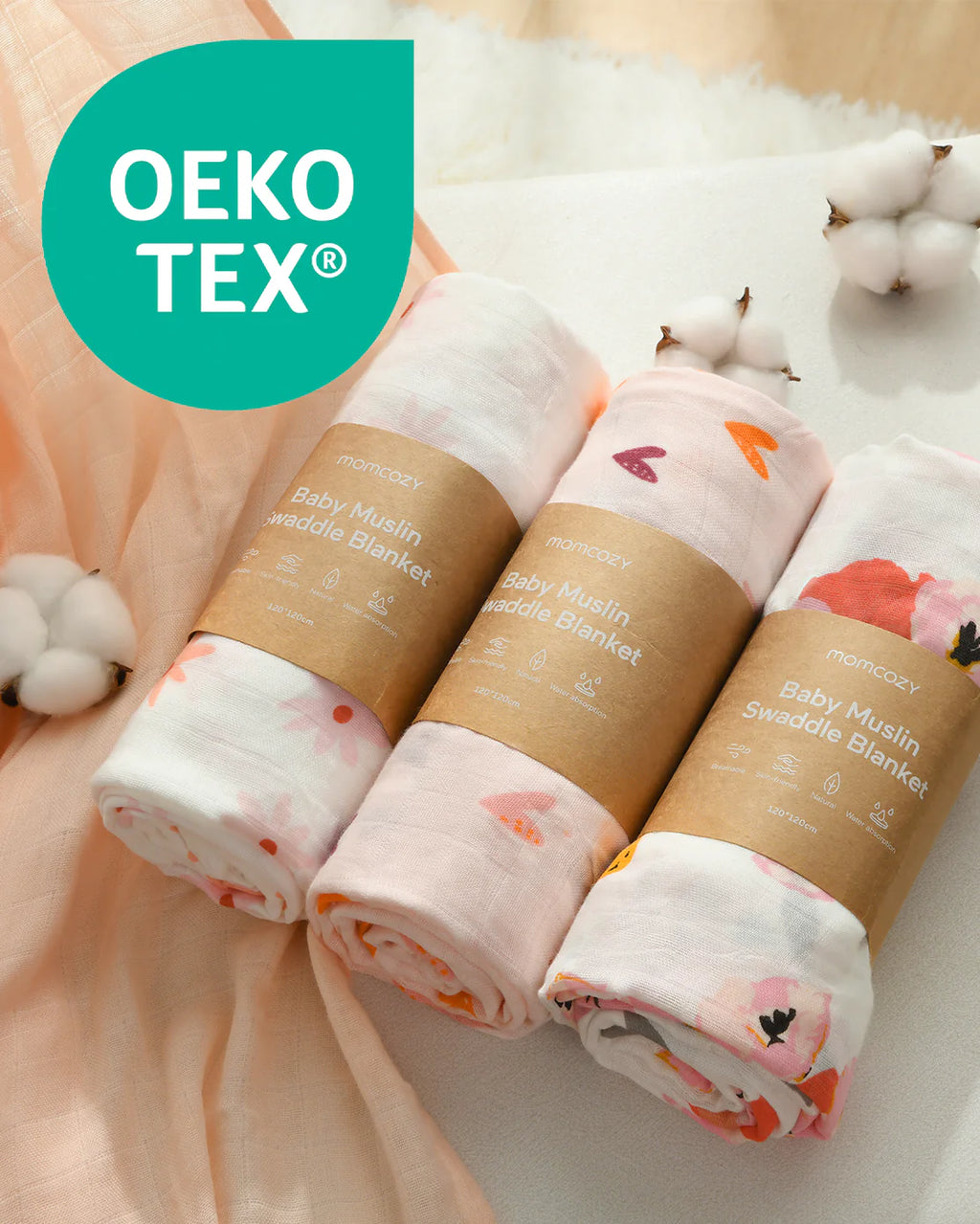 Set 4 museline Momcozy