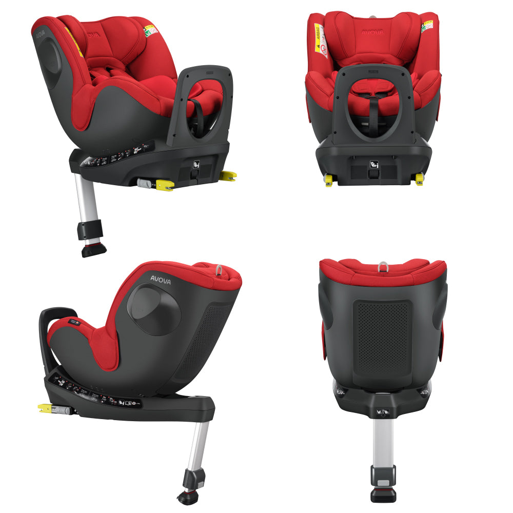 Scaun auto Avova Sperber-Fix 61 Maple Red – colaj cu unghiuri diferite