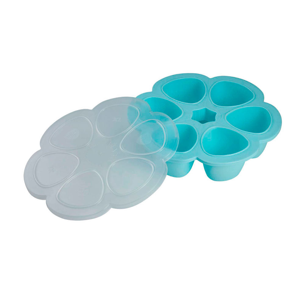 Recipient ermetic silicon multiportii 6x150 ml Beaba Blue