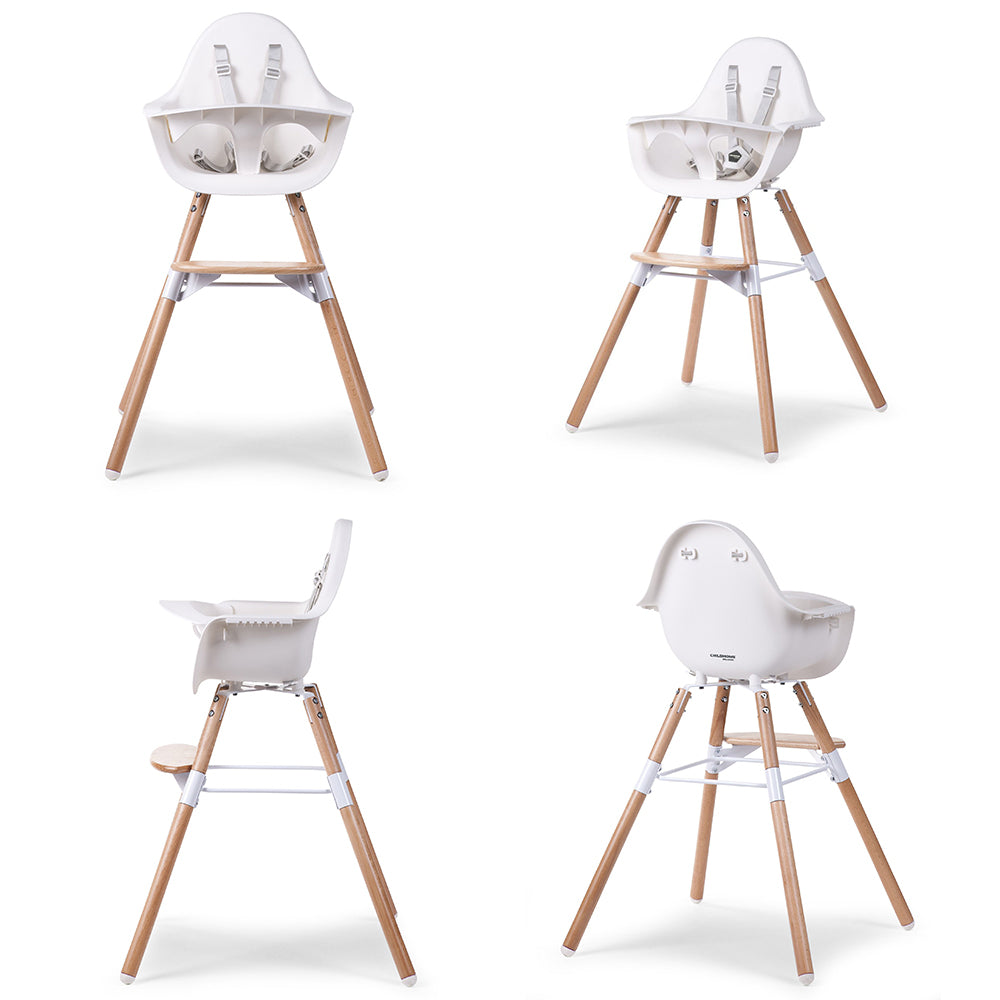 Scaun de masa reglabil in inaltime Childhome Evolu 2 Natural Alb