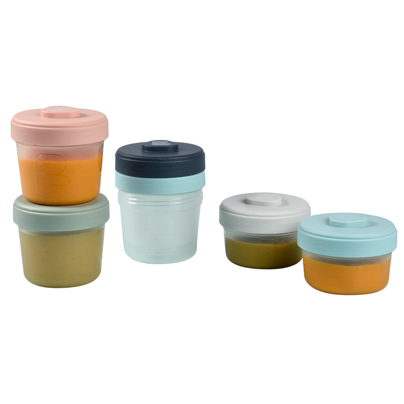 Set 6 recipiente pentru hrana Beaba 2 x 90 ml, 4 x 150 ml