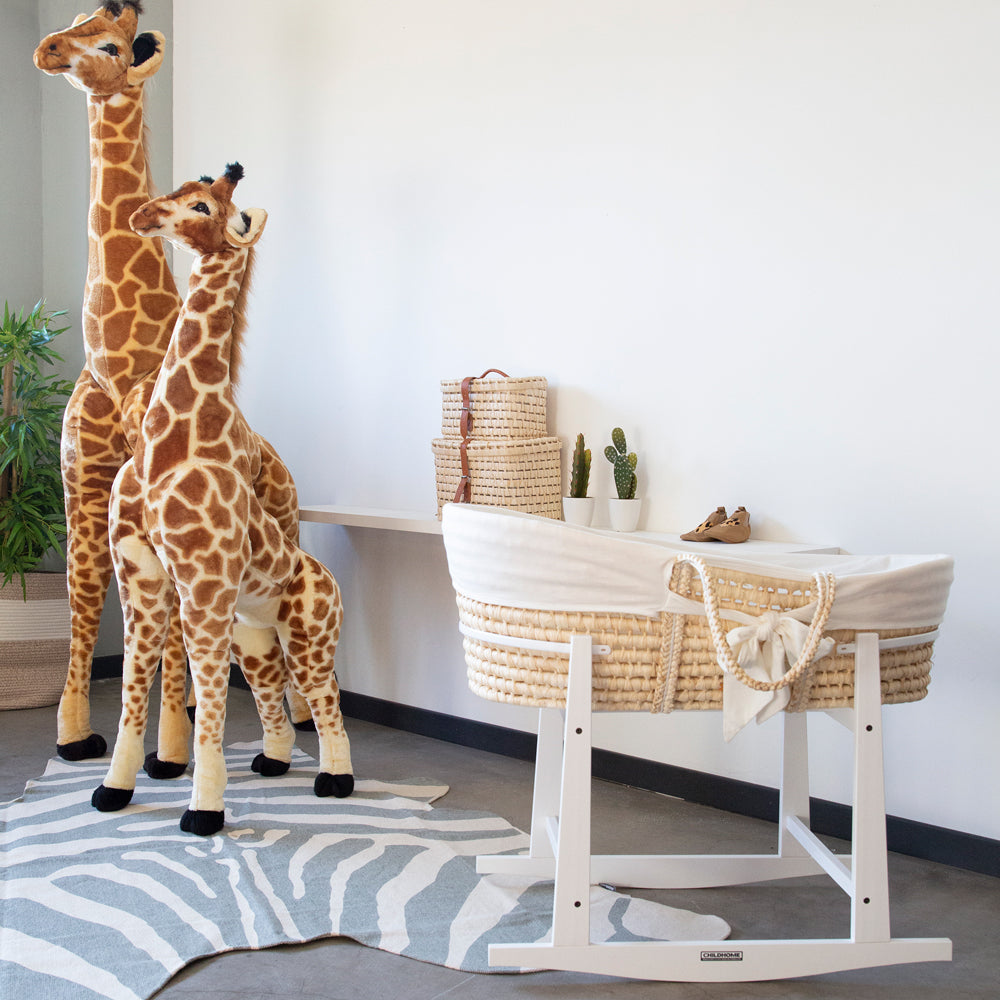 Suport balansoar Childhome pentru Cos bebe Moise, Lemn Alb