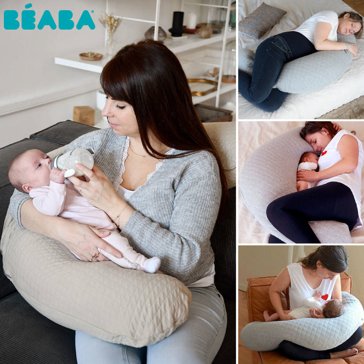 Perna gravida Beaba Big Flopsy 170 cm Fleur de Coton Linen