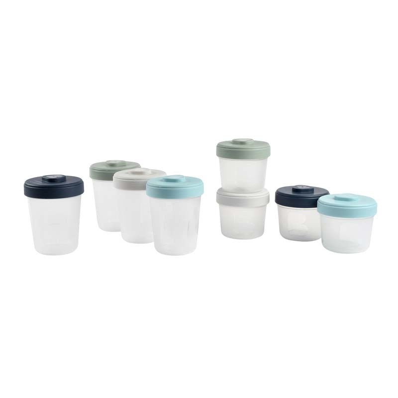 Set 8 recipiente pentru hrana Beaba 4 x 150 ml, 4 x 250 ml