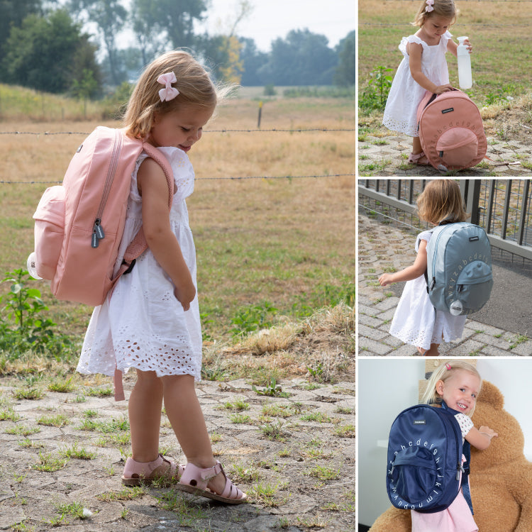 Ghiozdan Școlar Childhome ABC 29x12x38cm Roz cu Compartiment Tabletă