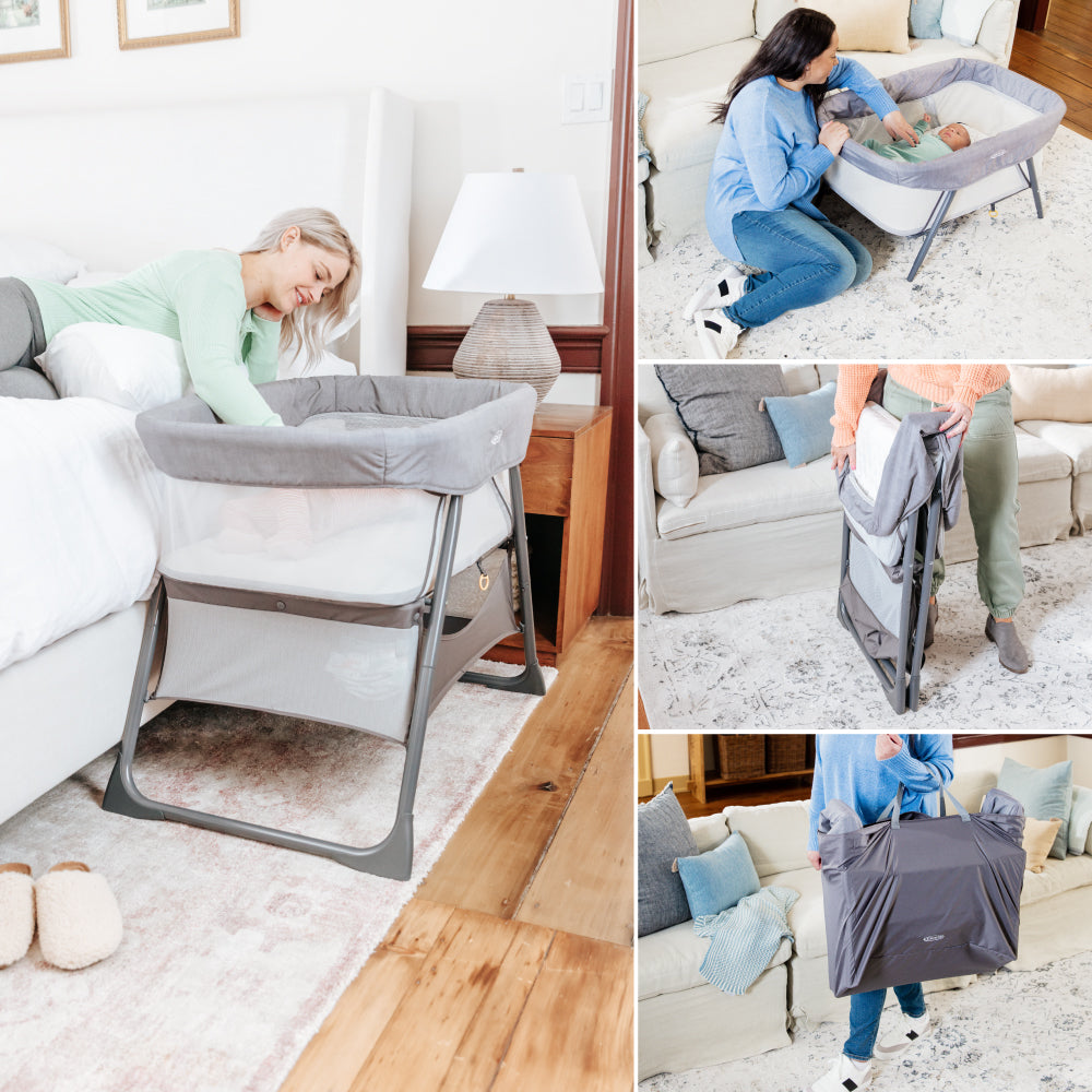 Patut de calatorie Graco Side by Side 2 in 1 0-6 luni