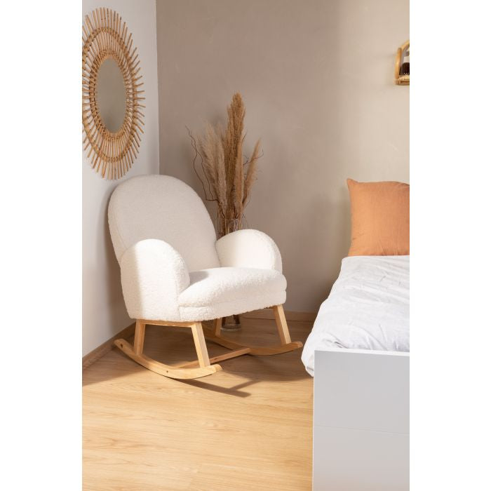 Scaun balansoar Childhome Teddy Alb