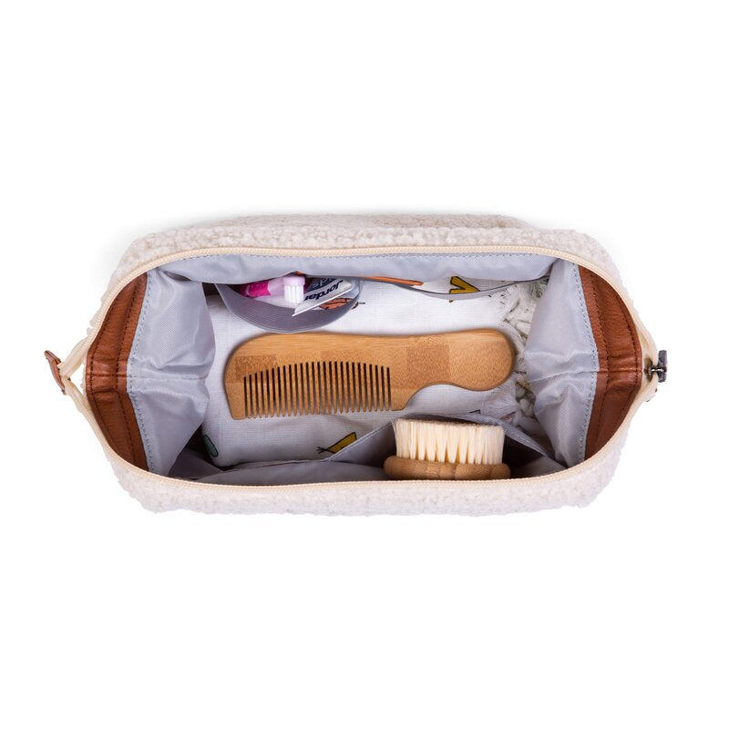 Geanta de toaleta Childhome Baby Necessities Teddy Alb