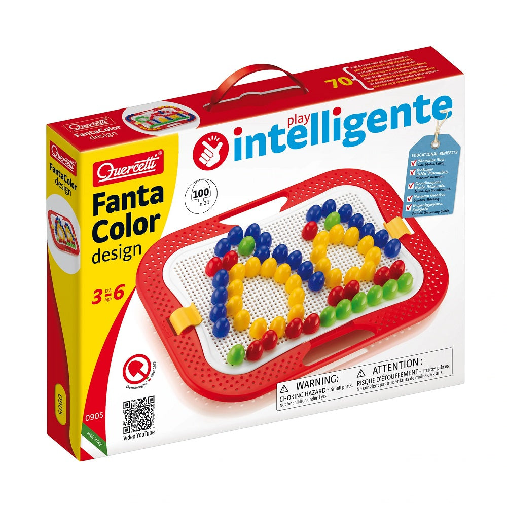 Joc mozaic Quercetti Fantacolor Design D20 – cutia Fantacolor Design D20